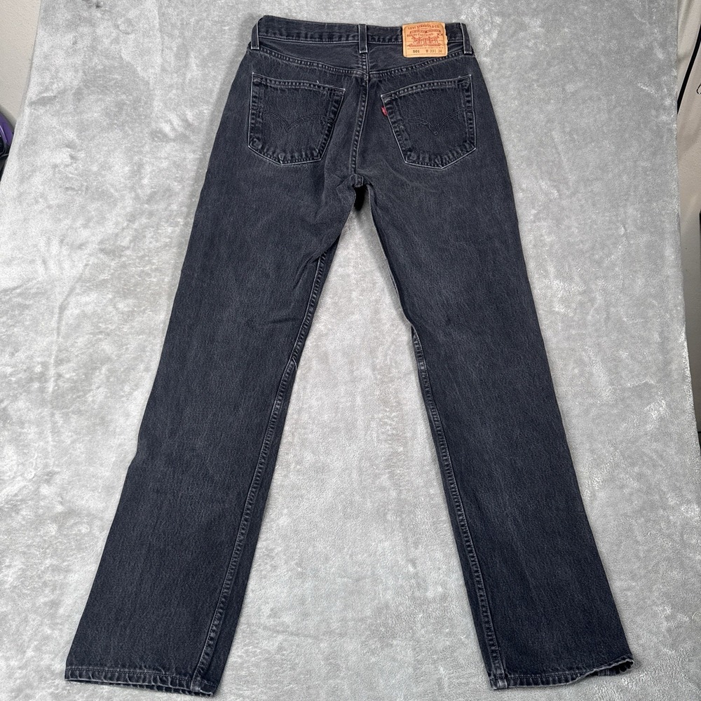 Vintage Levis Jeans Mens 33x34 (Fits 30x32) Black Denim 501 90s Made in USA